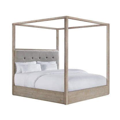 Arcadia - King Canopy Bed - Gray