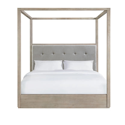 Arcadia - King Canopy Bed - Gray