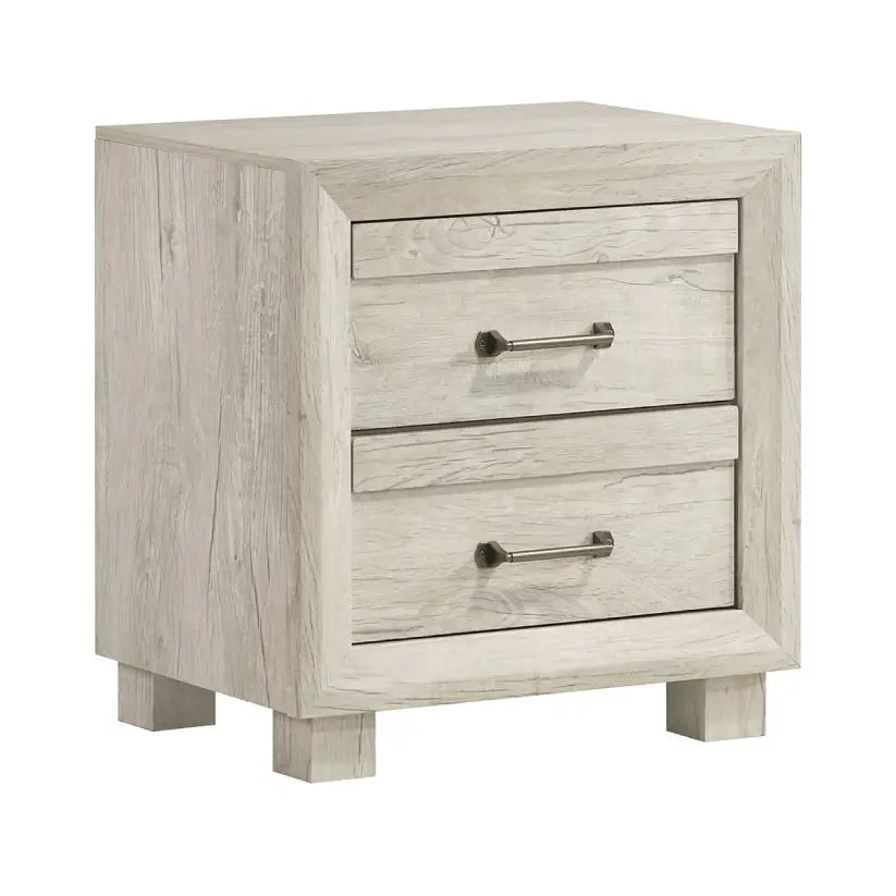 Fort Worth - 2 Drawer Nightstand With USB - White