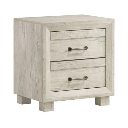 Fort Worth - 2 Drawer Nightstand With USB - White