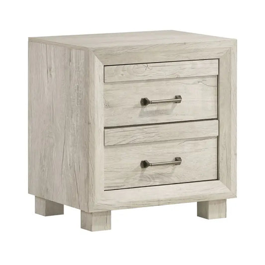 Fort Worth - 2 Drawer Nightstand With USB - White
