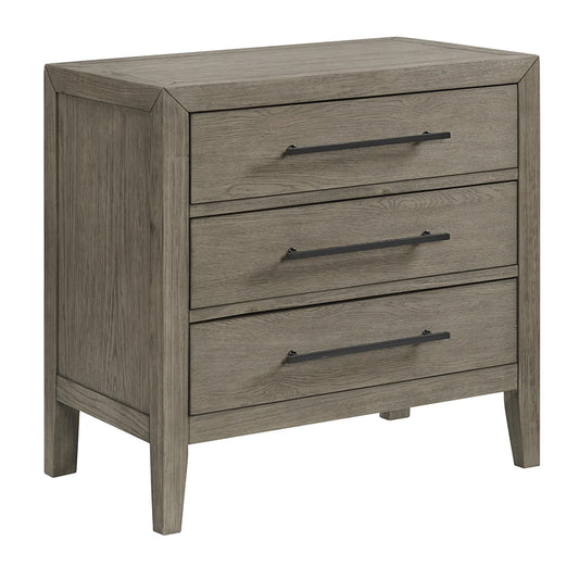 Versailles Contemporary - 3-Drawer Nightstand - Gray
