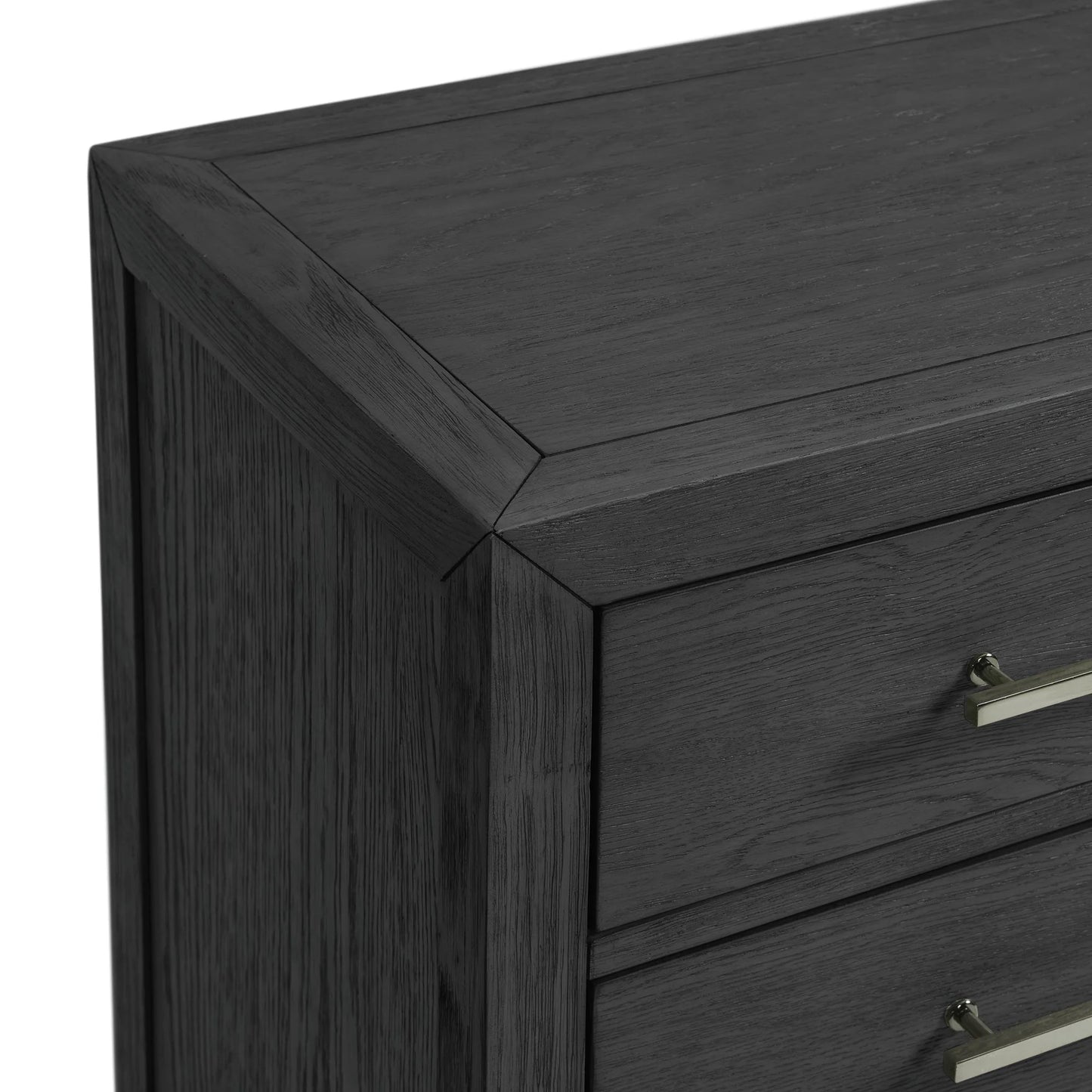 Versailles Contemporary - 3-Drawer Nightstand - Black