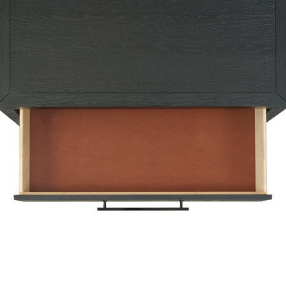 Versailles Contemporary - 3-Drawer Nightstand - Black