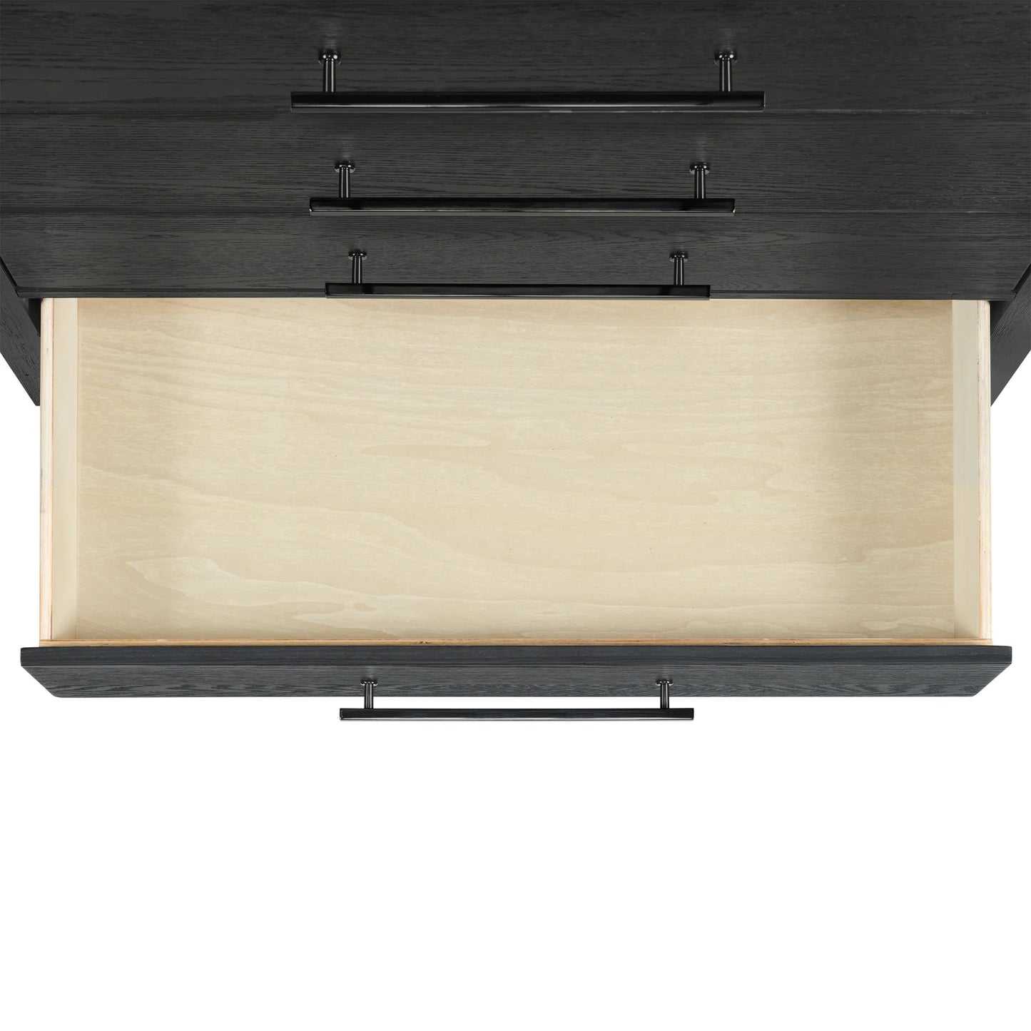 Versailles Contemporary - 3-Drawer Nightstand - Black