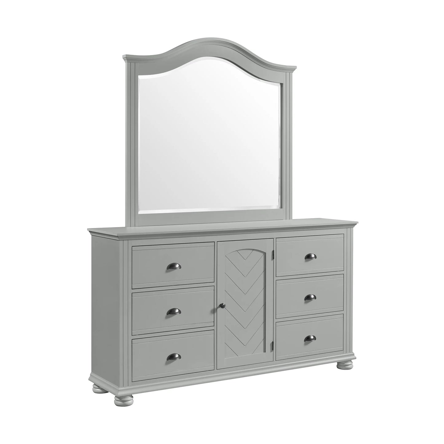 Kona - Dresser And Mirror Set - Gray