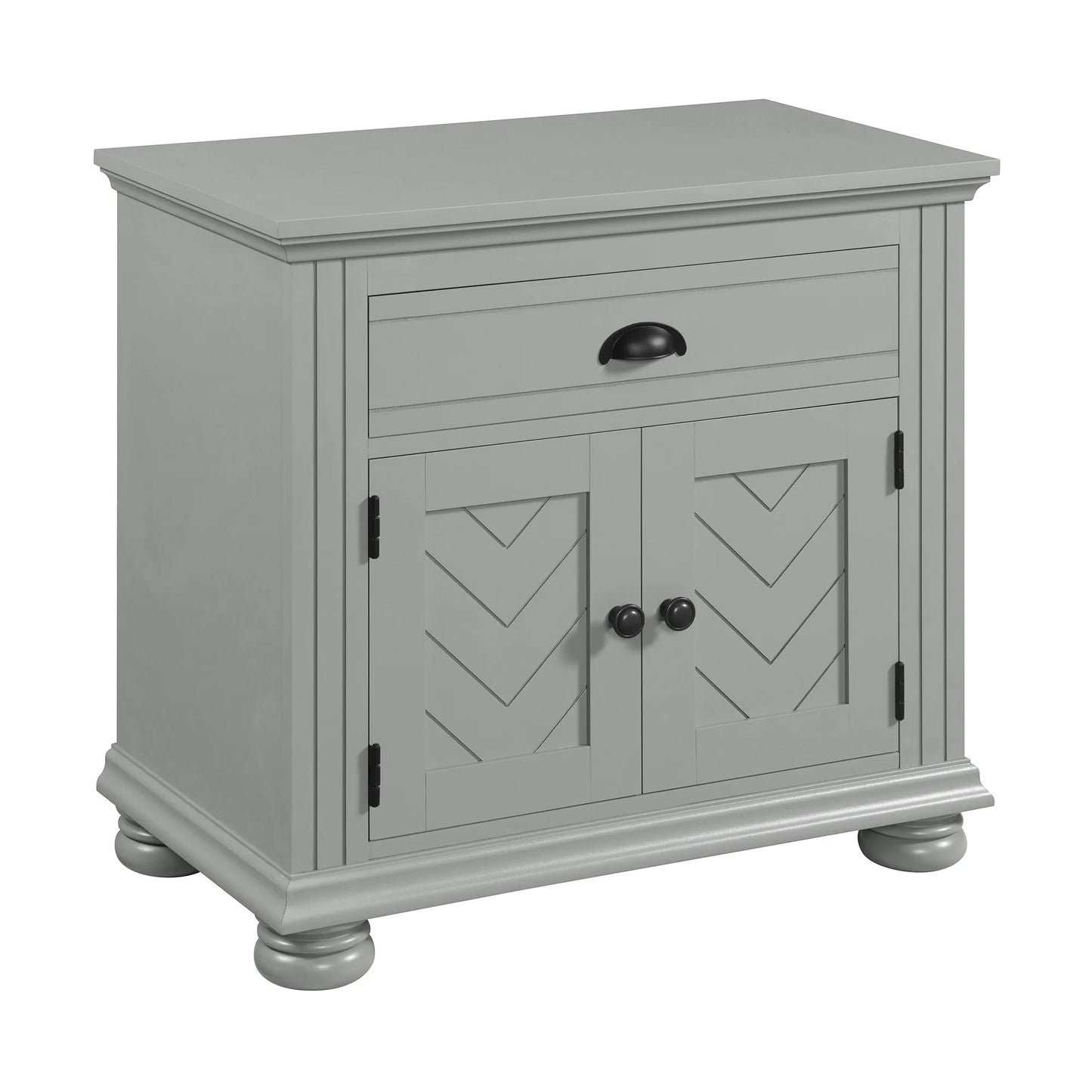 Kona - 1-Drawer Nightstand - Gray