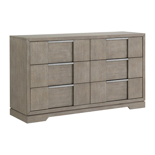 Kelis - 6 Drawer Dresser - Gray