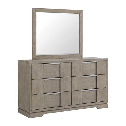 Kelis - Dresser And Mirror Set - Gray