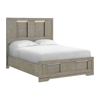 Kelis - Queen Panel Bed With LED - Gray
