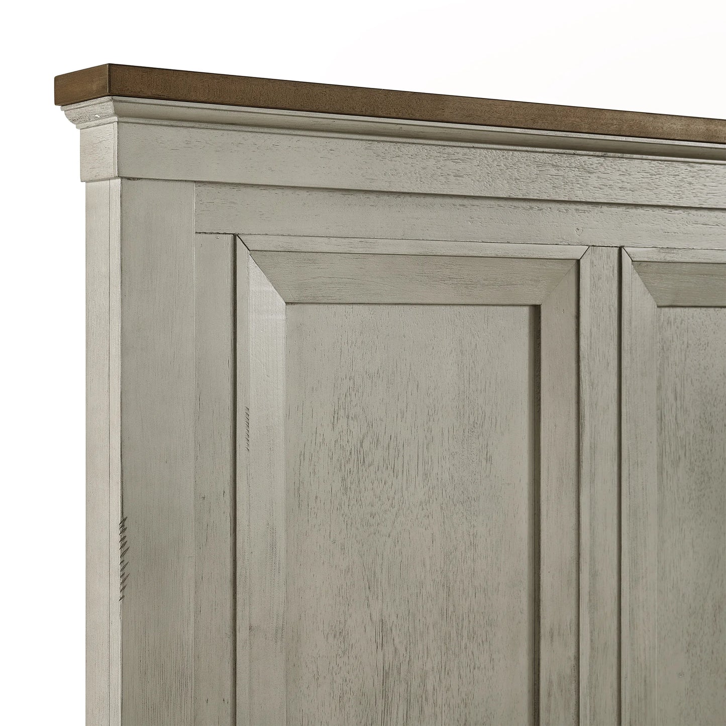 Farmington - King Panel Bed - Medium Brown / Washed Stone