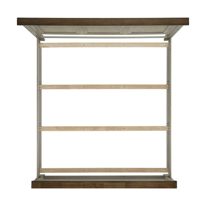 Farmington - King Panel Bed - Medium Brown / Washed Stone