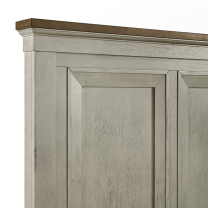 Farmington - Queen Panel Bed - Medium Brown / Washed Stone