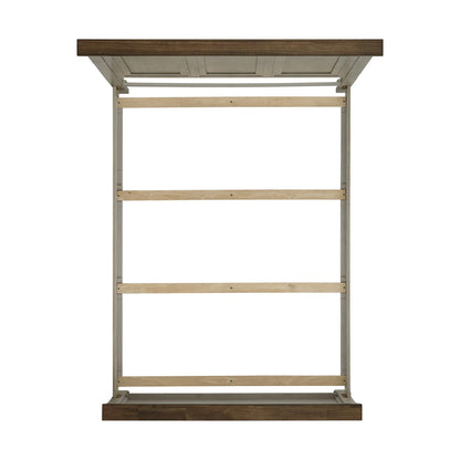 Farmington - Queen Panel Bed - Medium Brown / Washed Stone