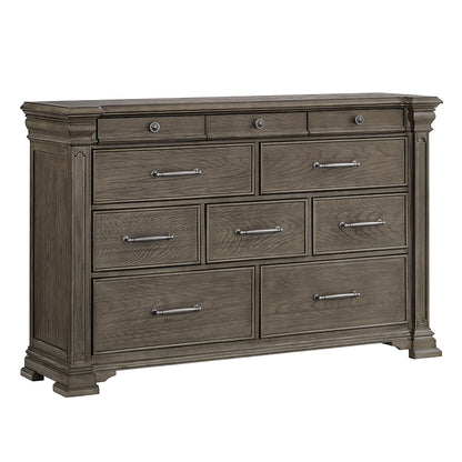 Kings Court - 10 - Drawer Dresser - Gray