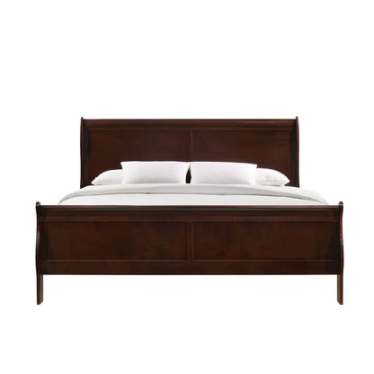Louis Philippe - King Panel Bed - Cherry