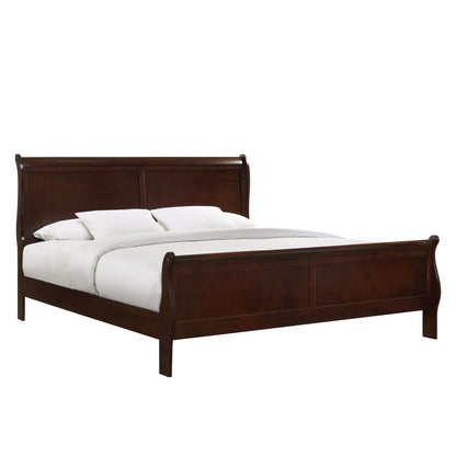 Louis Philippe - King Panel Bed - Cherry