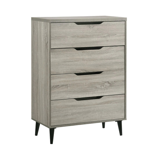 Ernesto - 4-Drawer Chest With Interlock (3A Packing) - Gray