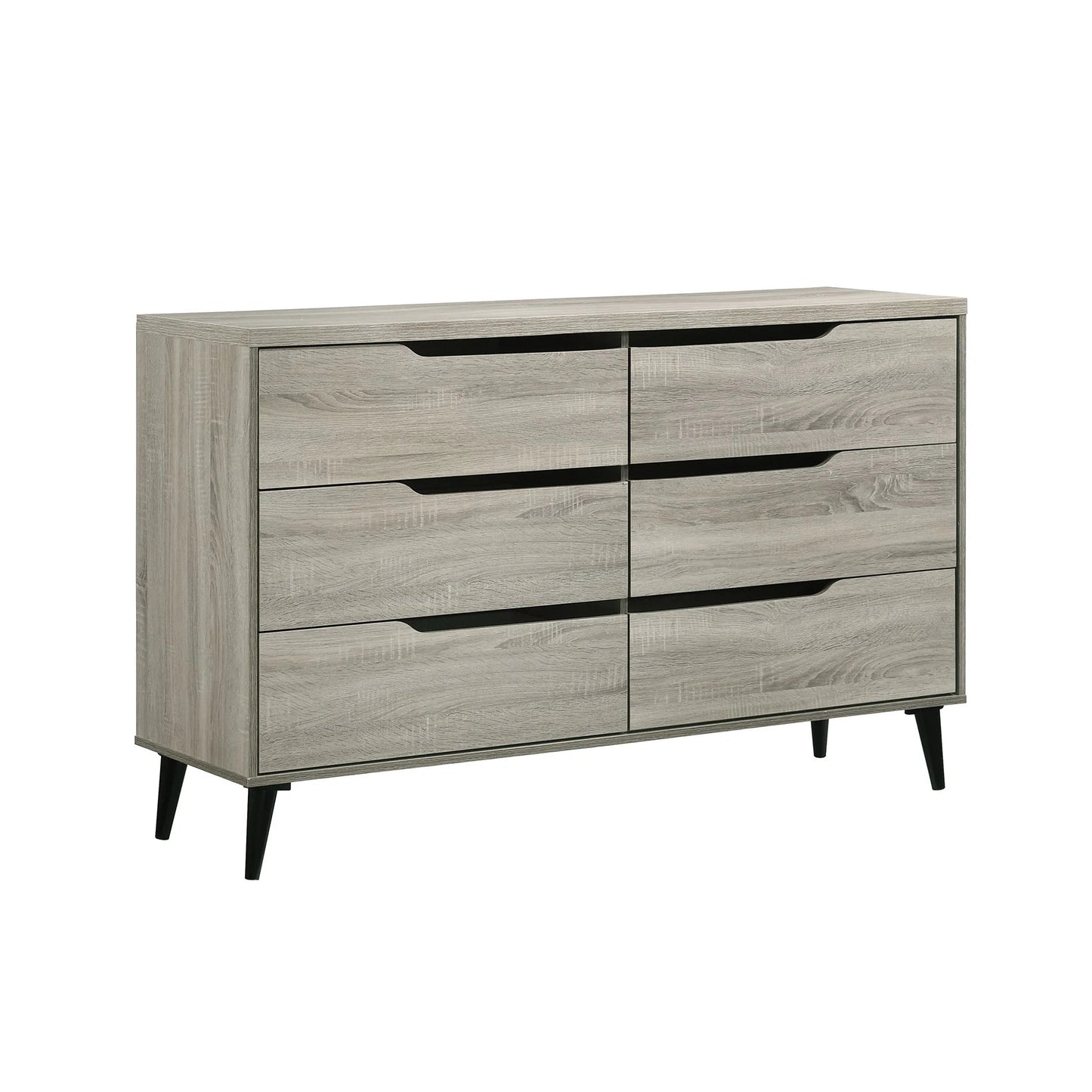 Ernesto - 6-Drawer Dresser With Interlock (3A Packing) - Gray