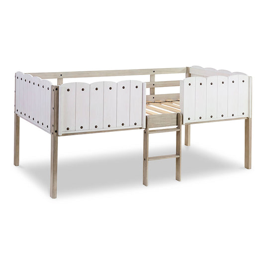 Wrenalyn - White / Brown / Beige - Twin Loft Bed Frame