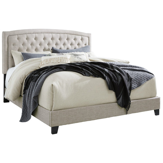 Jerary - Gray - Queen Upholstered Bed - Arched Tufted Headboard