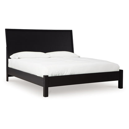 Danziar - Black - King Panel Bed With Low Footboard