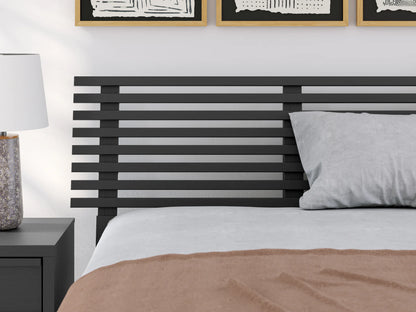 Danziar - Black - Full Slat Panel Bed With Low Footboard