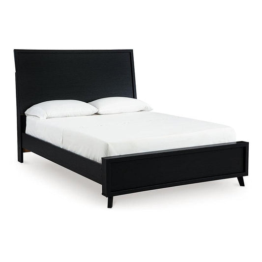 Danziar - Black - Queen Panel Bed