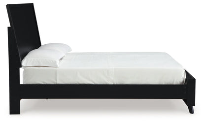 Danziar - Black - Full Panel Bed