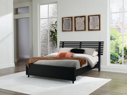 Danziar - Black - Full Slat Panel Bed