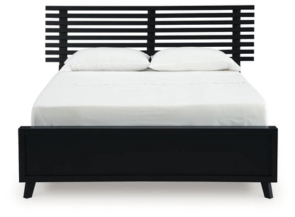 Danziar - Black - Full Slat Panel Bed