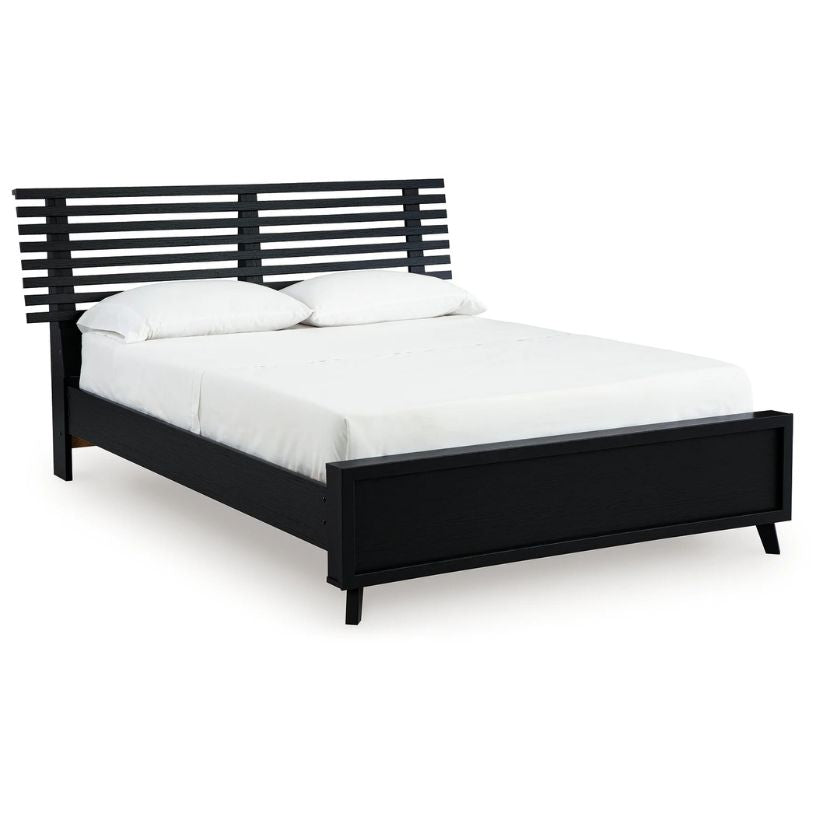 Danziar - Black - Full Slat Panel Bed