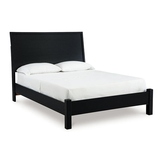 Danziar - Black - Queen Panel Bed With Low Footboard