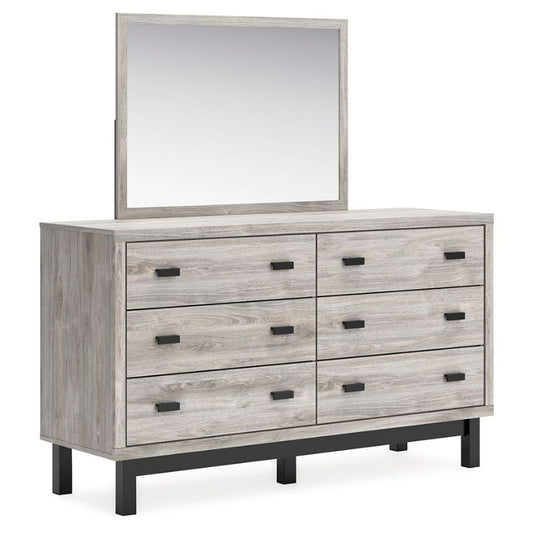 Vessalli - Gray - Dresser And Mirror