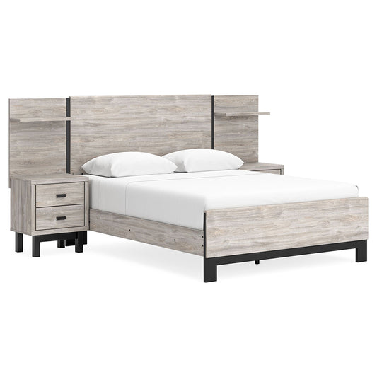 Vessalli - Gray - Queen Panel Bed With Extensions