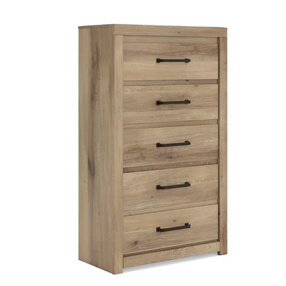 Brozmont - Five Drawer Chest - Tan