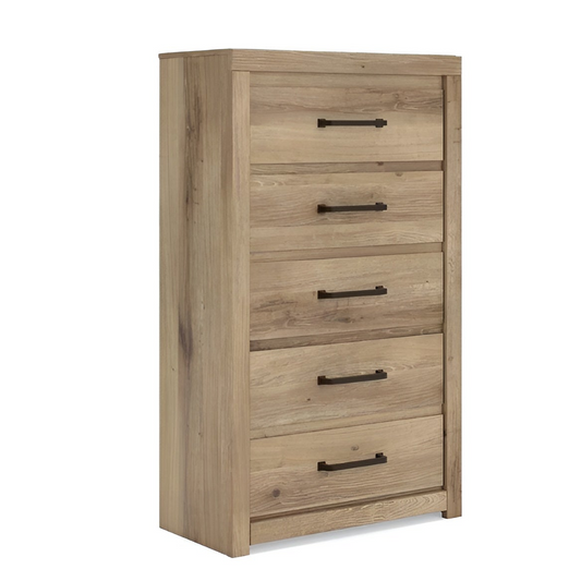 Brozmont - Five Drawer Chest - Tan