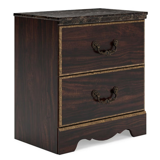 Glosmount - Two-tone - Two Drawer Night Stand