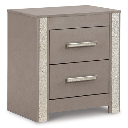 Surancha - Gray - Two Drawer Night Stand