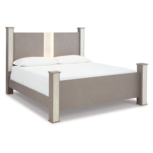 Surancha - Gray - King Poster Bed