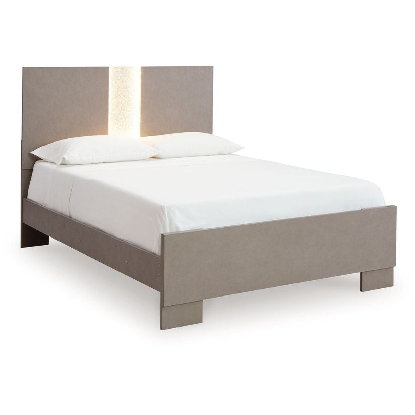 Surancha - Gray - Full Panel Bed