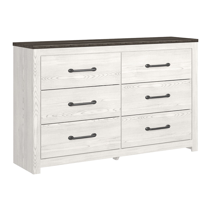 Gerridan - White / Gray - Six Drawer Dresser