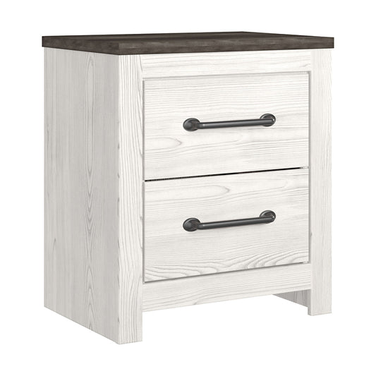 Gerridan - White / Gray - Two Drawer Night Stand