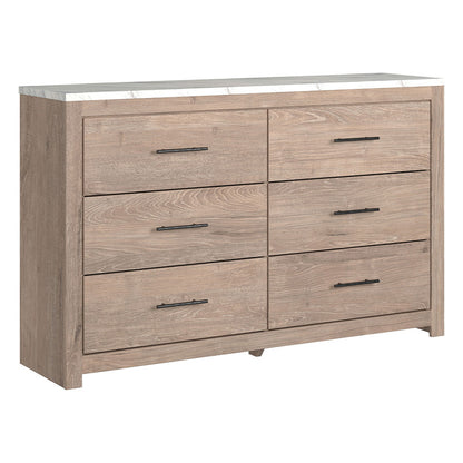 Senniberg - Light Brown - Six Drawer Dresser