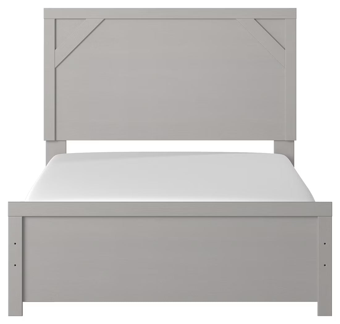 Cottenburg - Light Gray / White - Full Panel Bed 1