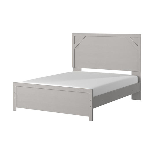 Cottenburg - Light Gray / White - Queen Panel Bed