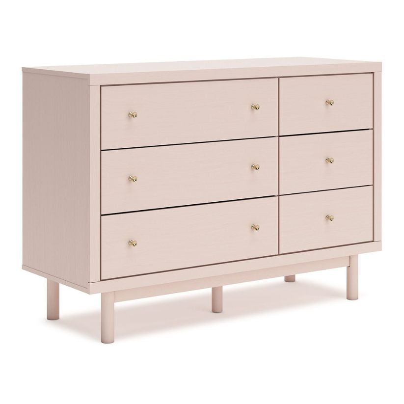 Wistenpine - Blush - Six Drawer Dresser