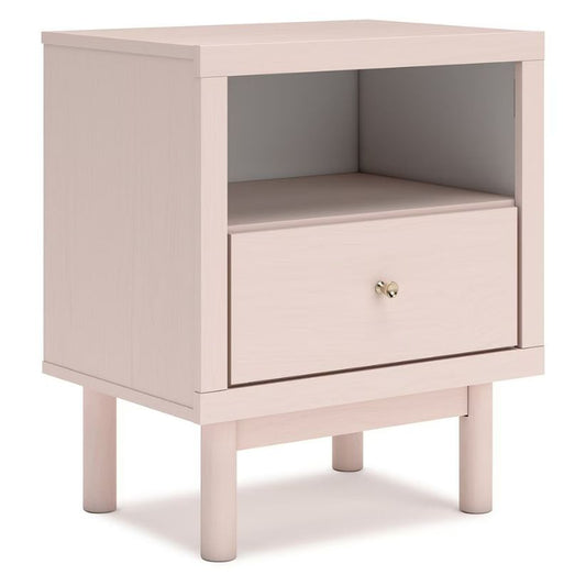 Wistenpine - Blush - One Drawer Night Stand