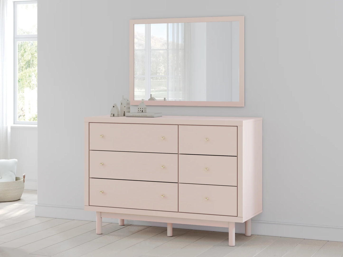 Wistenpine - Blush - Dresser And Mirror 1