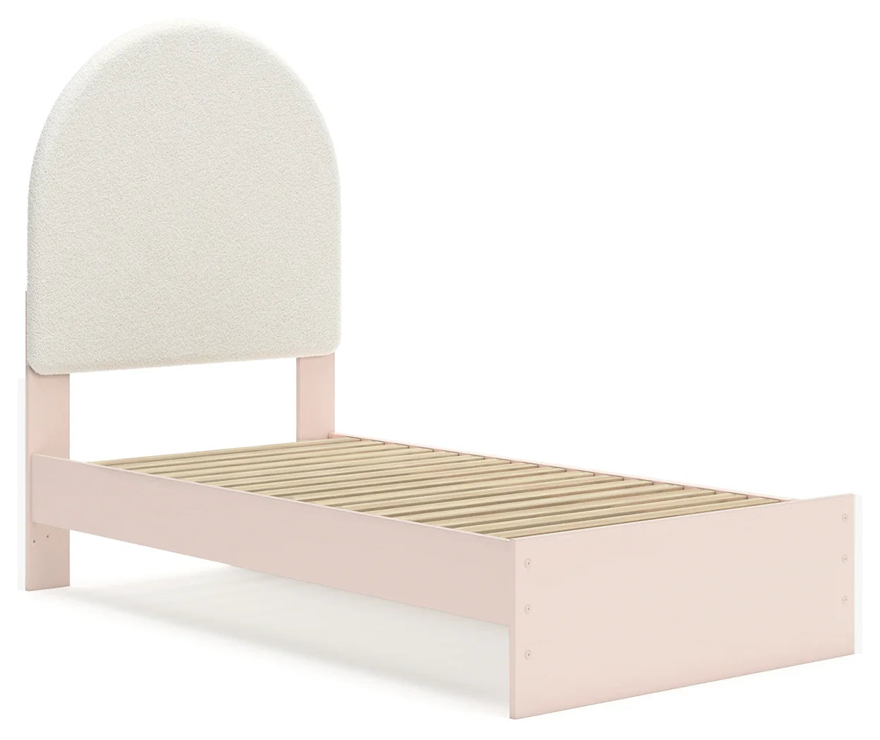 Wistenpine - Blush - Twin Upholstered Panel Bed With Side Storage-4